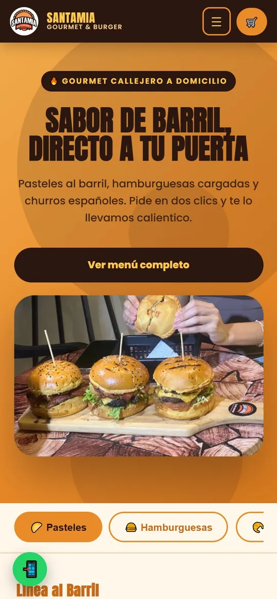 Santamía Gourmet en celular